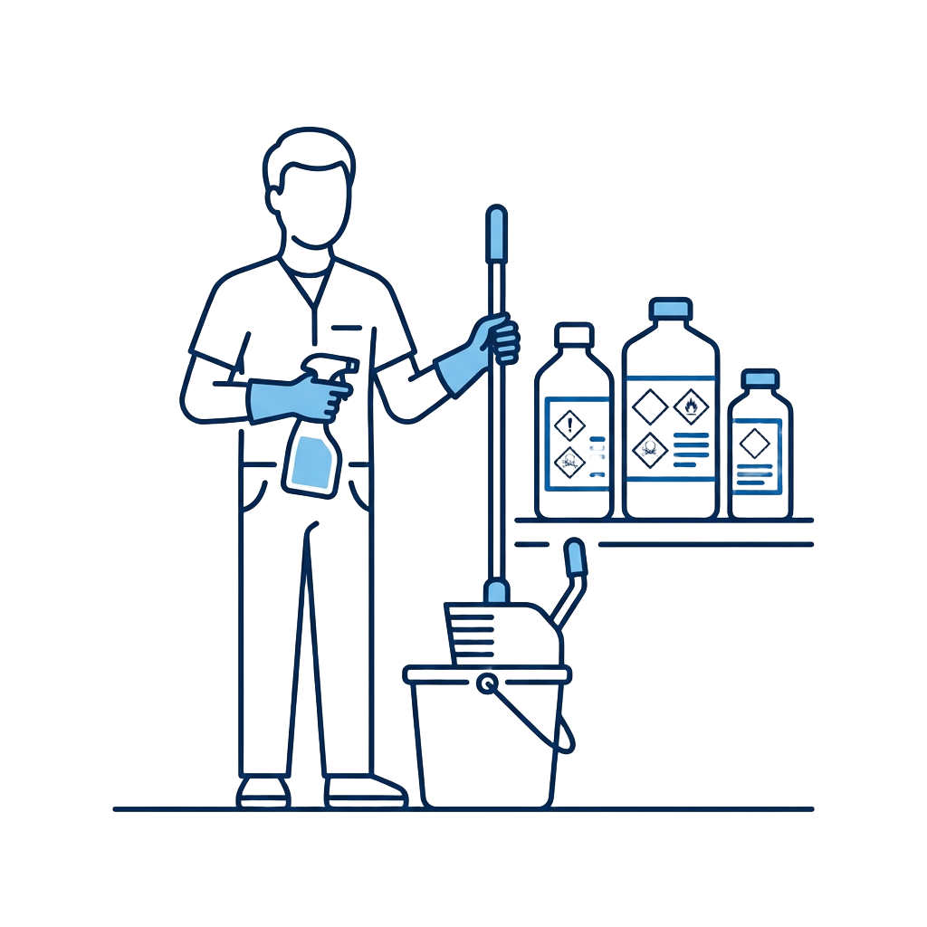 Ilustración de sector Limpieza y Mantenimiento