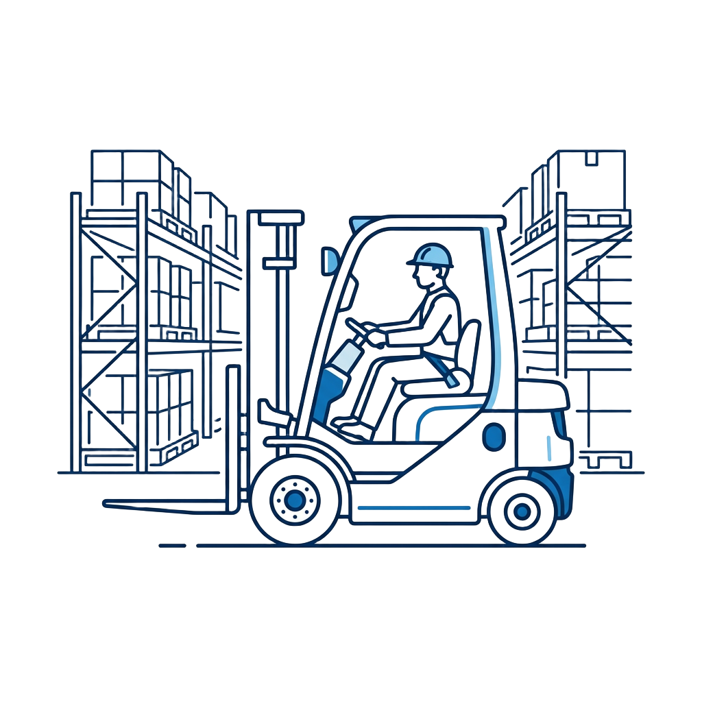 Ilustración de sector Logística y Transporte